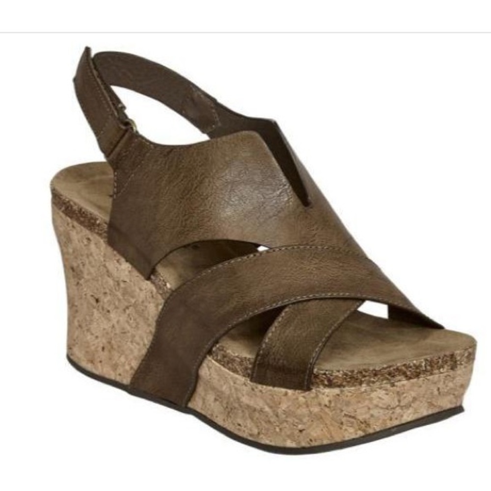 NEW Open Toe Adjustable Wedges
